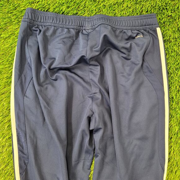 ADIDAS Track Pants M/L Blue White Trim Polyester Clima-Cool - Picture 11 of 16